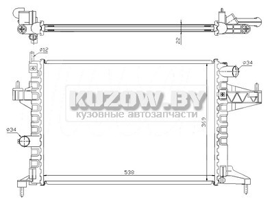 РАДИАТОР OPEL CORSA C 2000 - 2003 , 037-017-0024 - фото 1 - id-p209279056