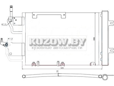 РАДИАТОР КОНДИЦИОНЕРА OPEL ZAFIRA 2005 - 2011 , BD-PFA-1000634-YG - фото 1 - id-p209279069