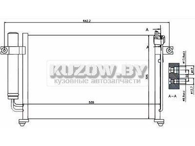 РАДИАТОР КОНДИЦИОНЕРА HYUNDAI GETZ 2002 - 2005 , 1096883 - фото 1 - id-p209279075