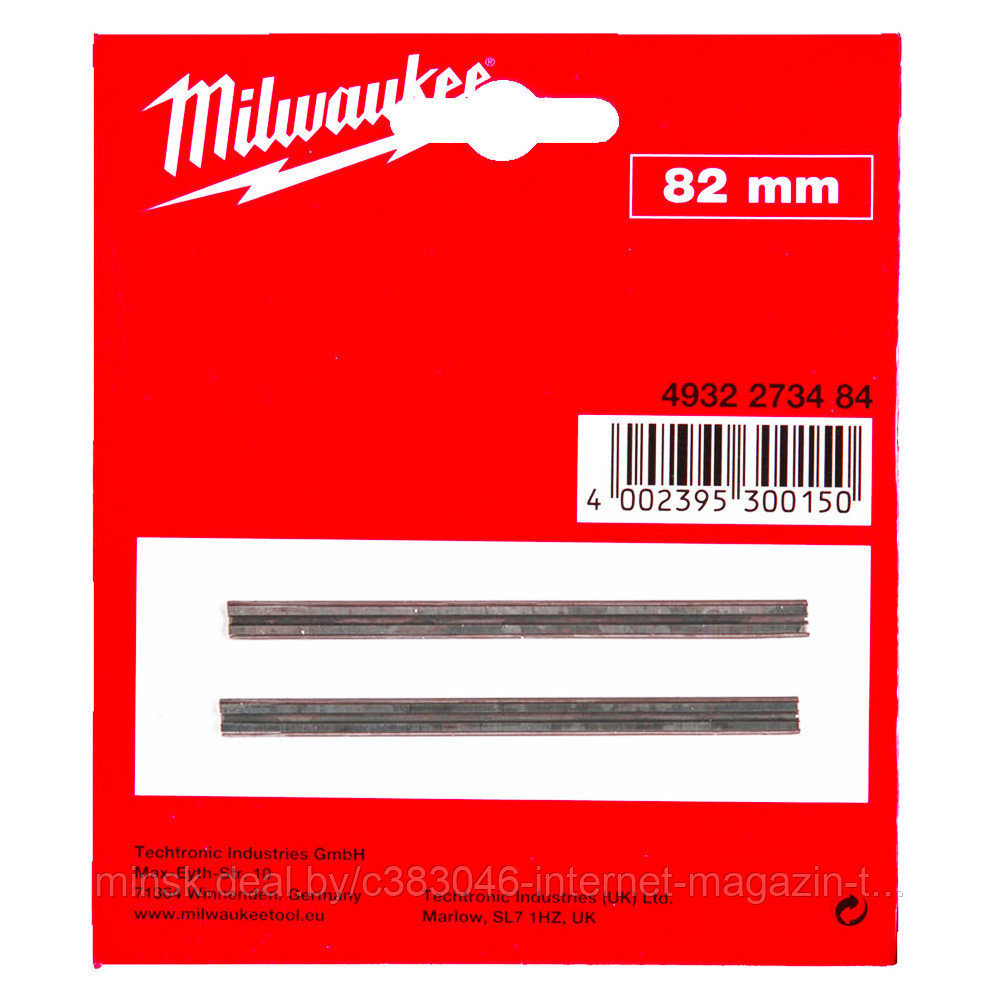 Ножи двухсторонние к рубанку TCT 82 мм (2 шт) Milwaukee (4932273484) - фото 1 - id-p101296880