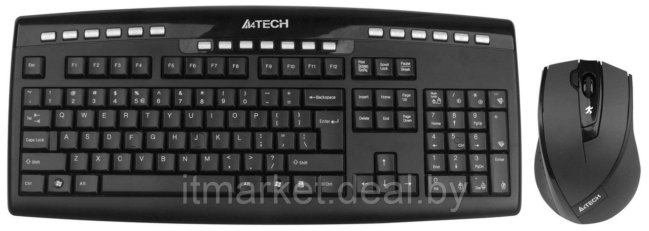 Беспроводной набор клавиатура + мышь A4Tech 9200F Black - фото 1 - id-p209279970
