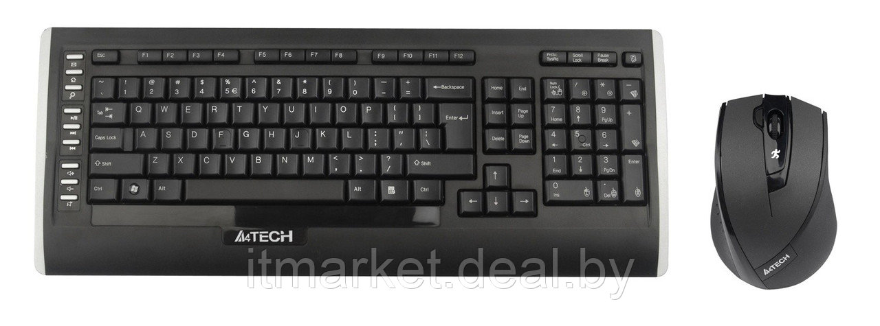 Беспроводной набор клавиатура + мышь A4Tech 9300F Black - фото 1 - id-p209279971