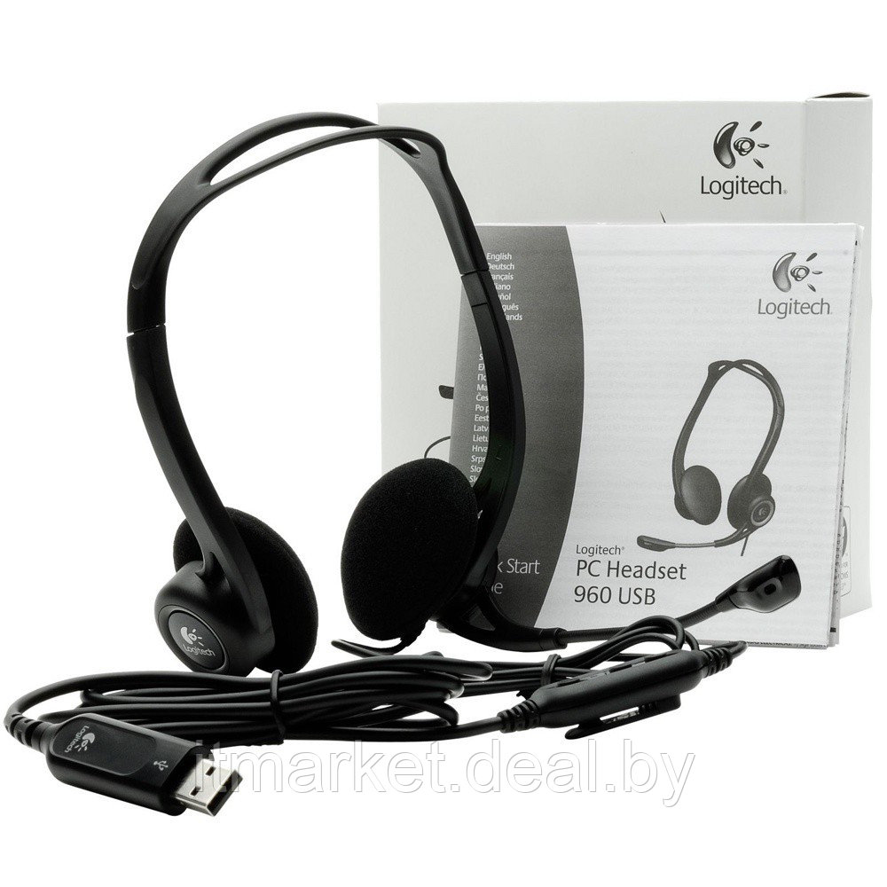 Наушники Logitech PC Headset 960 USB (981-000100) Black - фото 3 - id-p209279973