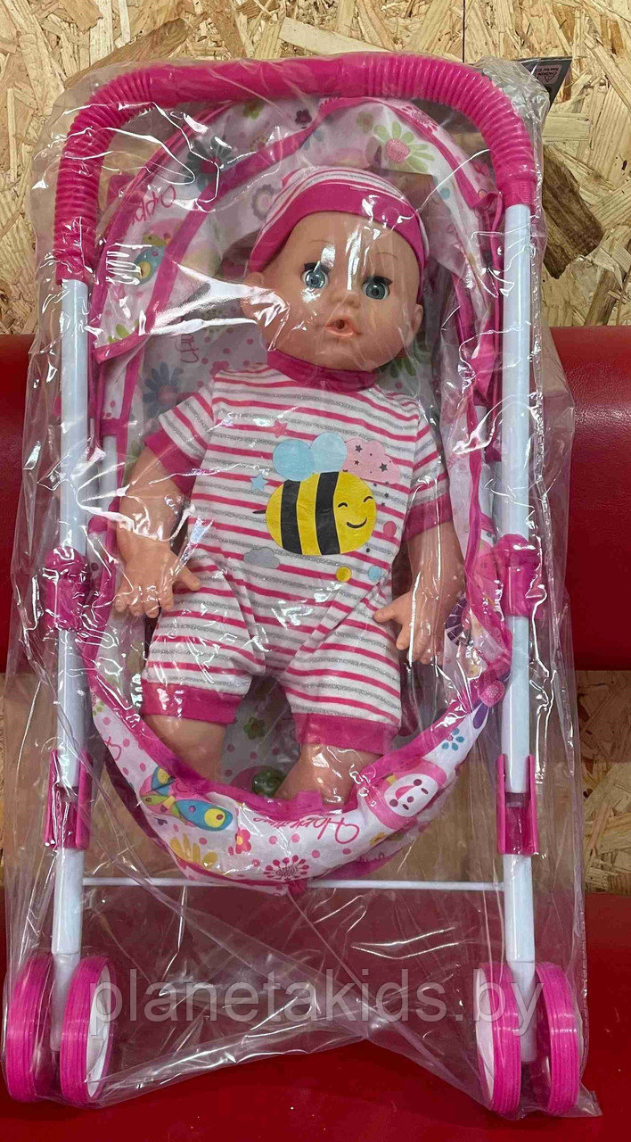 Пупс кукла музыкальная с коляской, аналог Баби Борн, Baby Born, арт. 81826 - фото 2 - id-p209283032