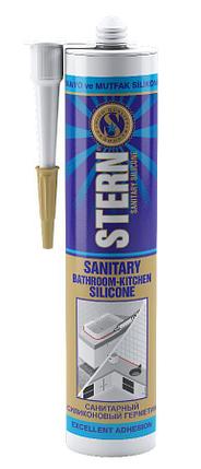 Герметик силиконовый санитарный Stern N641-S белый 280 мл, фото 2