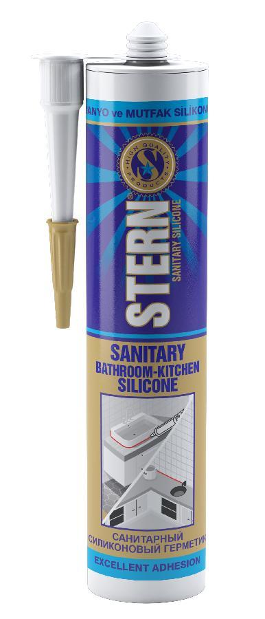 Герметик силиконовый санитарный Stern N640-S бесцветный 280 мл