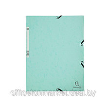 Папка на резинках "Aquarel", А4, 15 мм, картон, зеленый