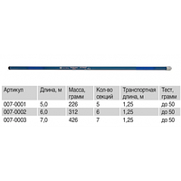 Удилище б/к Волжанка Атлант 6.0м (6 секций)