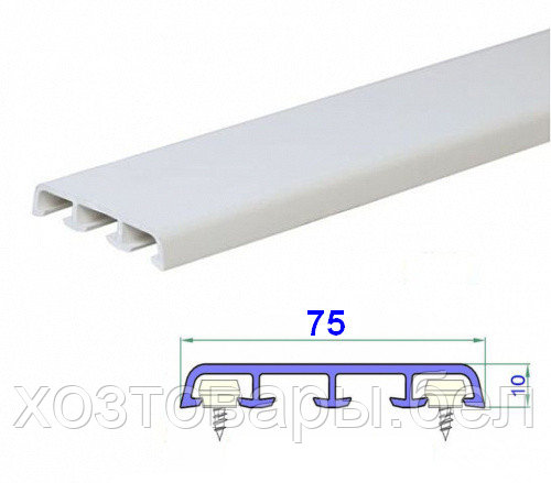 Наличник 75мм (6,5 м) ПВХ белый