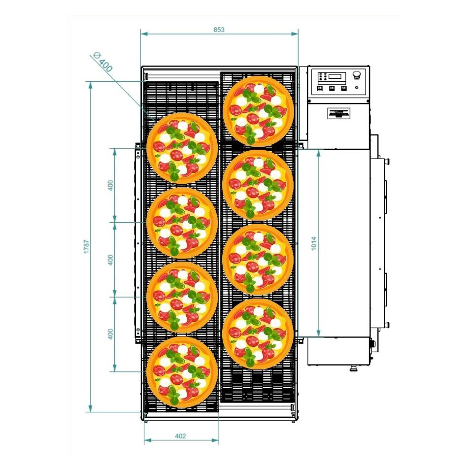 Печь для пиццы Abat ПЭК-800/2 с дверцей (модуль для установки в 2 яруса) - фото 3 - id-p209287257