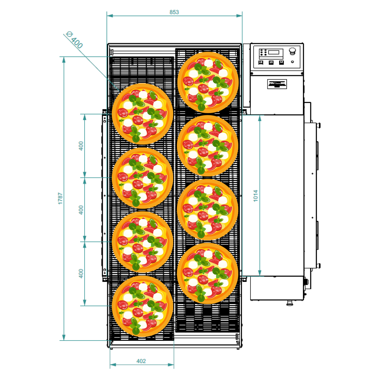 Печь для пиццы Abat ПЭК-800/2 (модуль для установки в 2 яруса) - фото 5 - id-p209287259