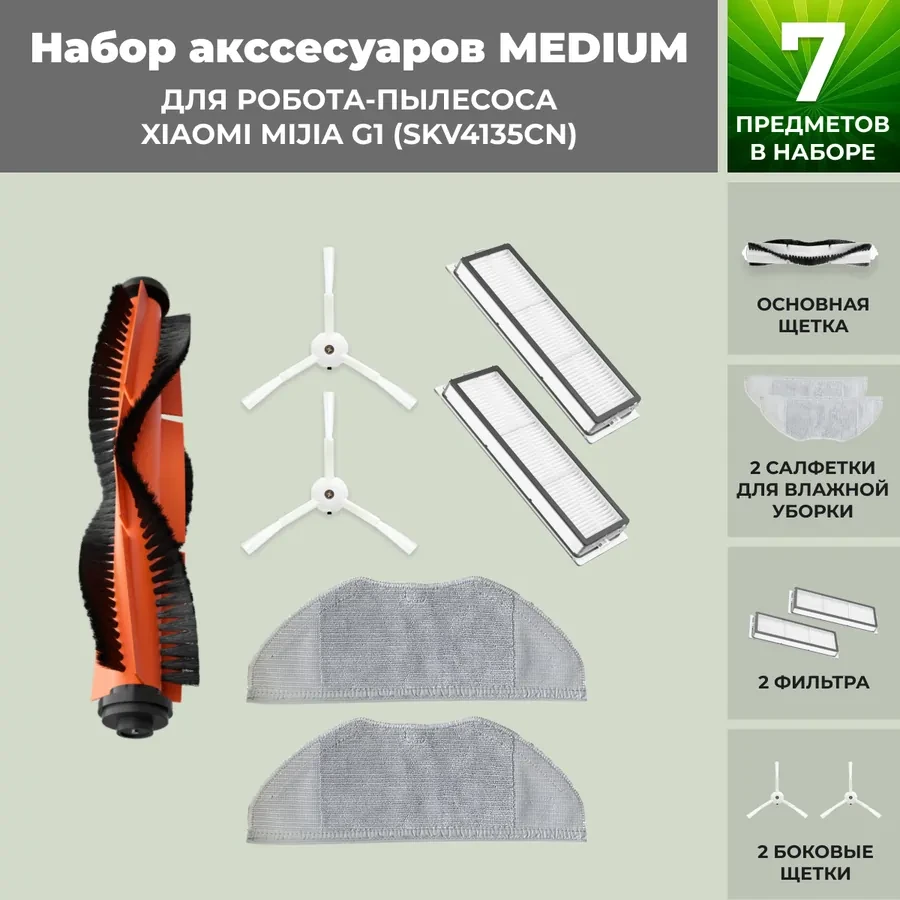 Набор аксессуаров Medium для робота-пылесоса Xiaomi Mijia G1 (SKV4135CN) 558818