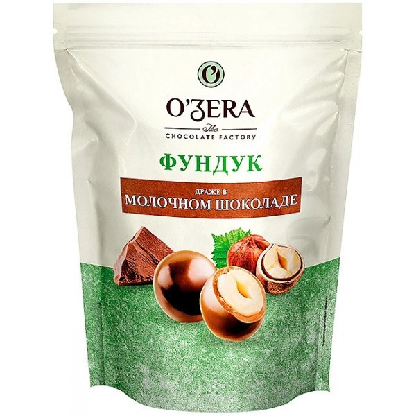 Драже шоколадные O&#039;Zera Фундук в молочном шоколаде 150г - фото 1 - id-p209287311