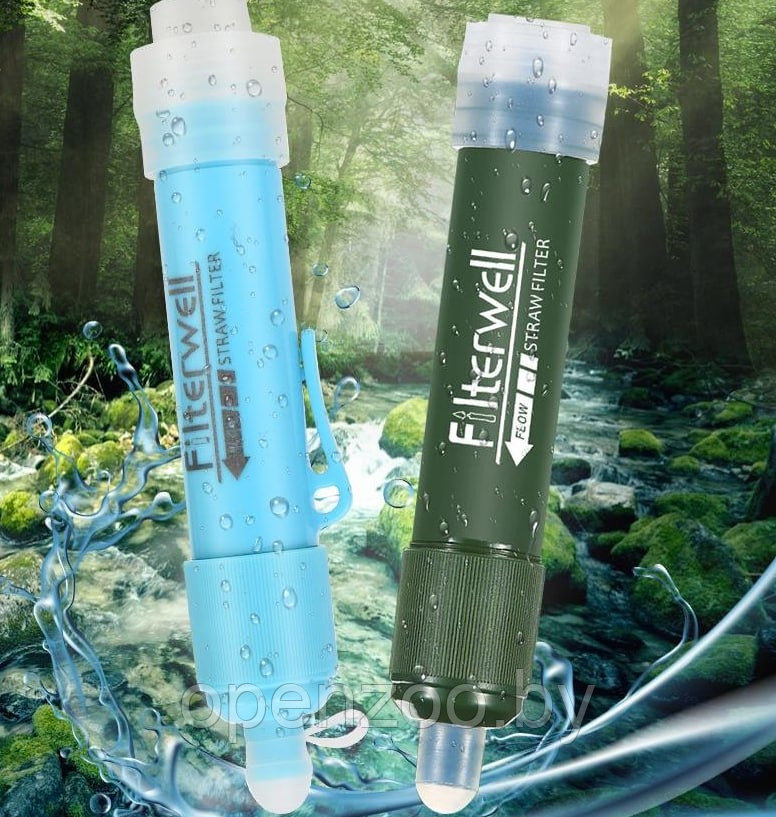 Походный фильтр для очистки воды Filter Straw / Портативный туристический фильтр, цвет MIX - фото 10 - id-p207593345