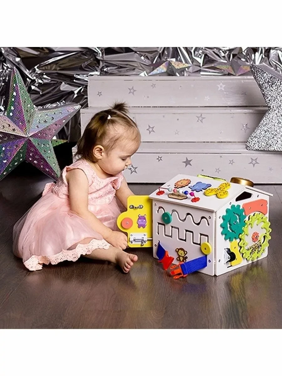 Бизиборд домик KimToys со светом бизидом игрушки - фото 4 - id-p209286987