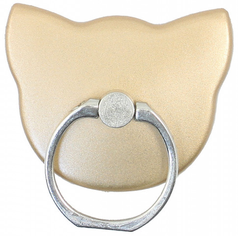 Держатель-подставка с кольцом для телефона LuazON форма «Кошки», золотистый - фото 1 - id-p209306760
