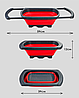 Складной силиконовый дуршлаг на мойку с выдвижными ручками, фото 3