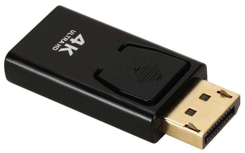 Адаптер - переходник DisplayPort - HDMI 4K mini, черный - фото 4 - id-p209330746