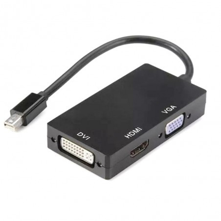 Адаптер - переходник Mini DisplayPort - VGA - HDMI - DVI, черный - фото 1 - id-p209332264