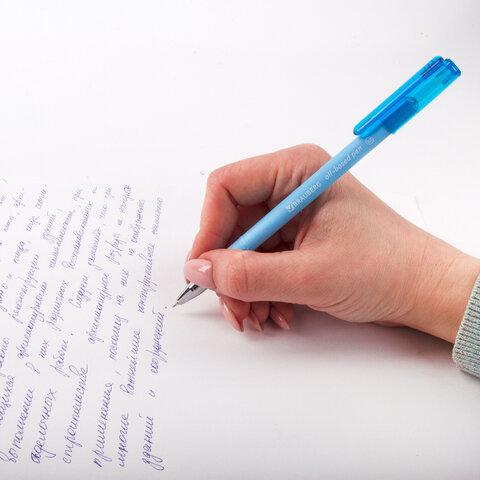 Ручка шариковая масляная BRAUBERG "FRUITY Pastel", СИНЯЯ, soft-touch, узел 0,7 мм, линия письма 0,35 мм - фото 2 - id-p209333498