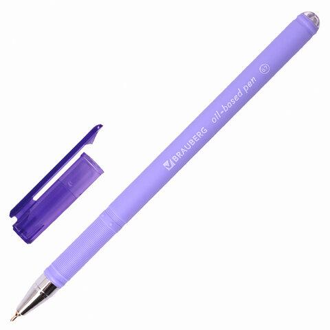Ручка шариковая масляная BRAUBERG "FRUITY Pastel", СИНЯЯ, soft-touch, узел 0,7 мм, линия письма 0,35 мм - фото 4 - id-p209333498