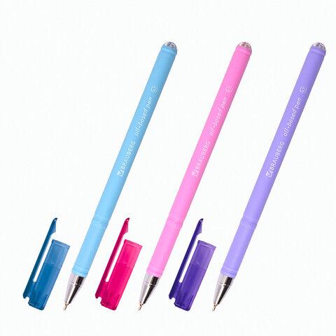 Ручка шариковая масляная BRAUBERG "FRUITY Pastel", СИНЯЯ, soft-touch, узел 0,7 мм, линия письма 0,35 мм - фото 7 - id-p209333498