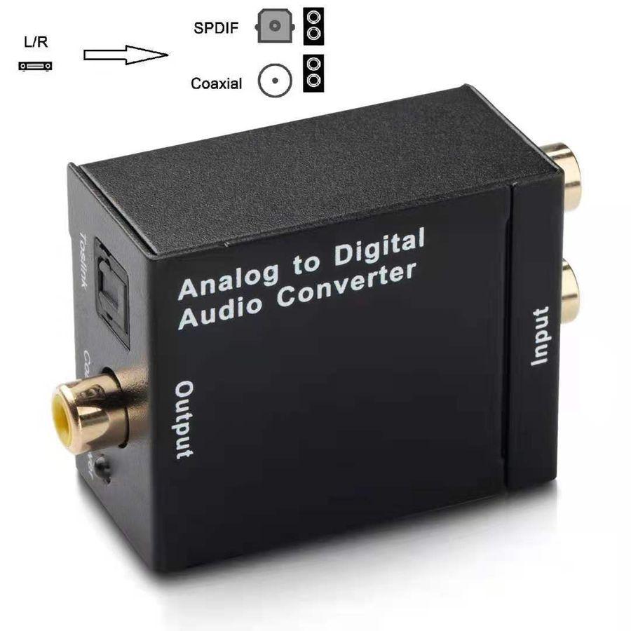 Адаптер - переходник, аудио-преобразователь с RCA (тюльпаны) на оптику (Toslink/SPDIF), черный - фото 3 - id-p209346030