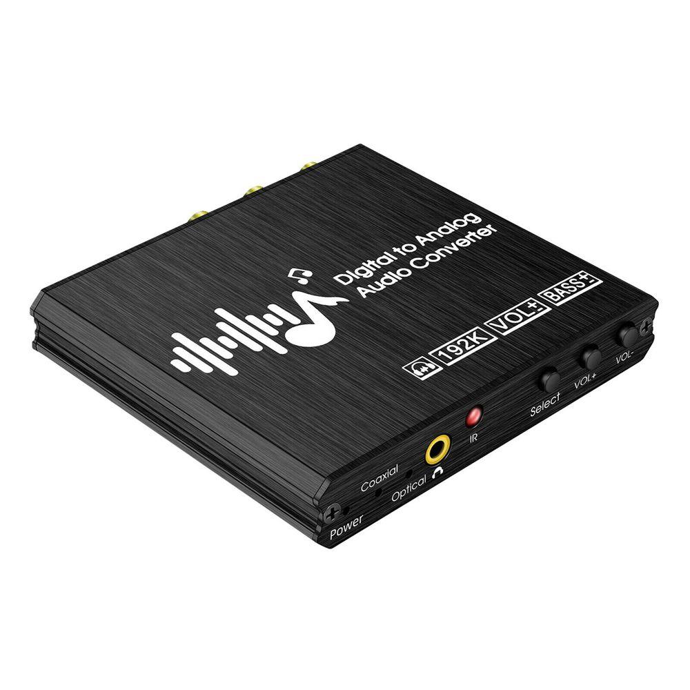 Адаптер - переходник, аудио-преобразователь с оптики (Toslink/SPDIF) на jack 3.5mm (AUX), RCA, пульт, черный - фото 6 - id-p209348008