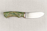 Охотничий нож Кречет, ст.D2, мельхиор, стабилизированная карельская береза. Подарок мужчине., фото 6