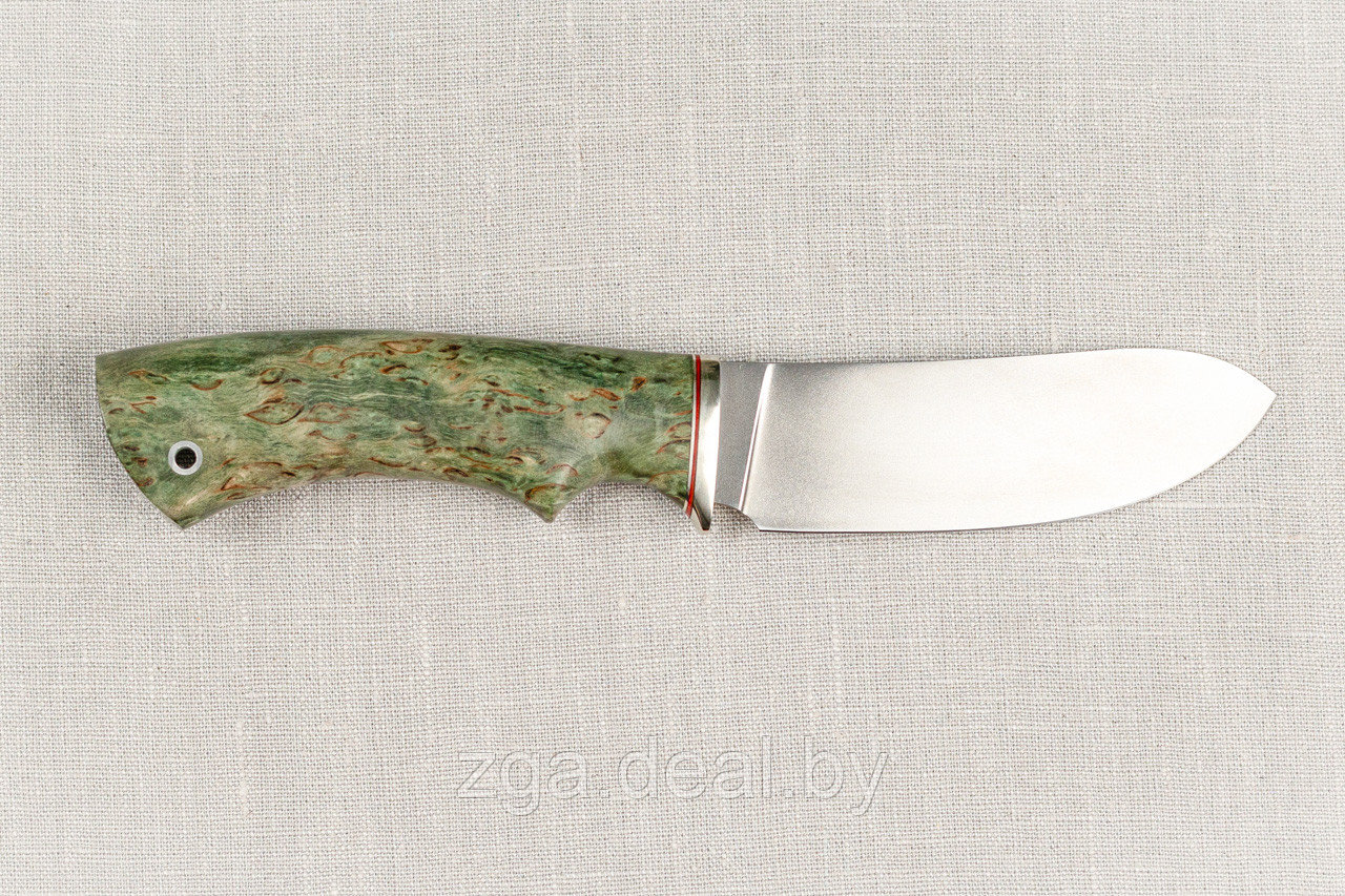 Охотничий нож Кречет, ст.D2, мельхиор, стабилизированная карельская береза. Подарок мужчине. - фото 6 - id-p199614186