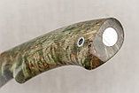 Охотничий нож Кречет, ст.D2, мельхиор, стабилизированная карельская береза. Подарок мужчине., фото 8
