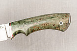 Охотничий нож Кречет, ст.D2, мельхиор, стабилизированная карельская береза. Подарок мужчине., фото 9