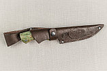 Охотничий нож Кречет, ст.D2, мельхиор, стабилизированная карельская береза. Подарок мужчине., фото 10