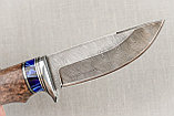 Охотничий нож Гепард дамаск карельская береза коричневая акрил. Подарок мужчине., фото 4