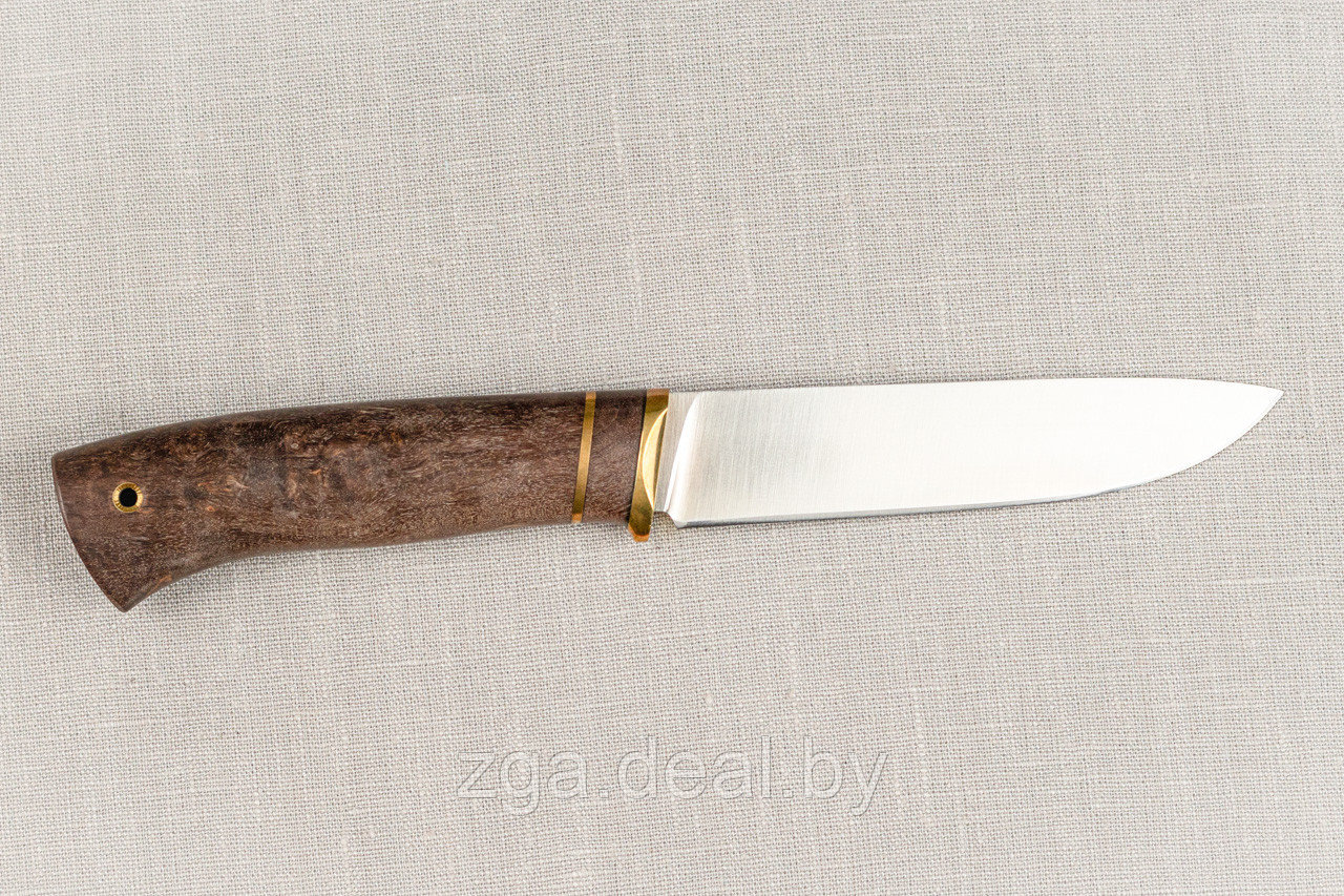 Охотничий нож Пантера сталь ELMAX (сатин), рукоять карельская береза стабилизированная. Лучший подарок мужчине - фото 5 - id-p199614117