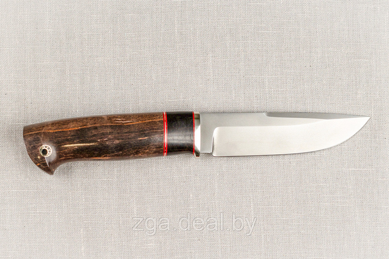 Охотничий нож «Соболь» из стали М390 (новинка), рукоять литье мельхиор, ценные породы древесины. - фото 3 - id-p199612290