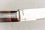 Охотничий нож «Соболь» из стали М390 (новинка), рукоять литье мельхиор, ценные породы древесины., фото 4