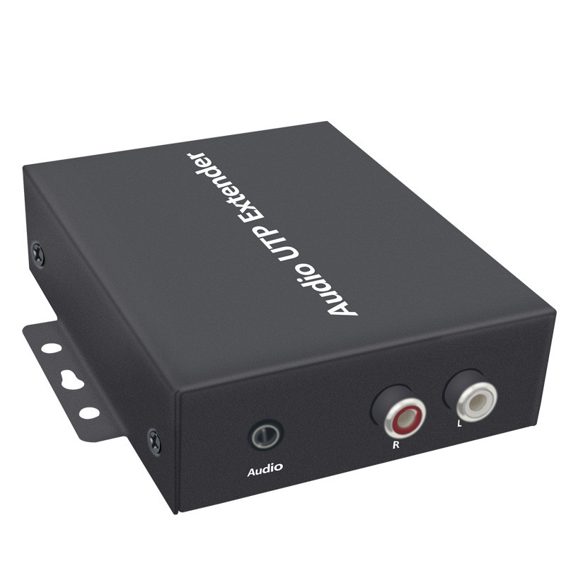 Удлинитель аудио сигнала jack 3.5 мм (AUX) / RCA по витой паре RJ45 UTP (LAN) до 500 метров, набор, черный - фото 2 - id-p209362654