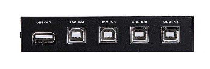 Адаптер - переключатель - свитч USB-B - USB2.0 для подключения принтера или сканера к четырем ноутбукам или - фото 5 - id-p209383521