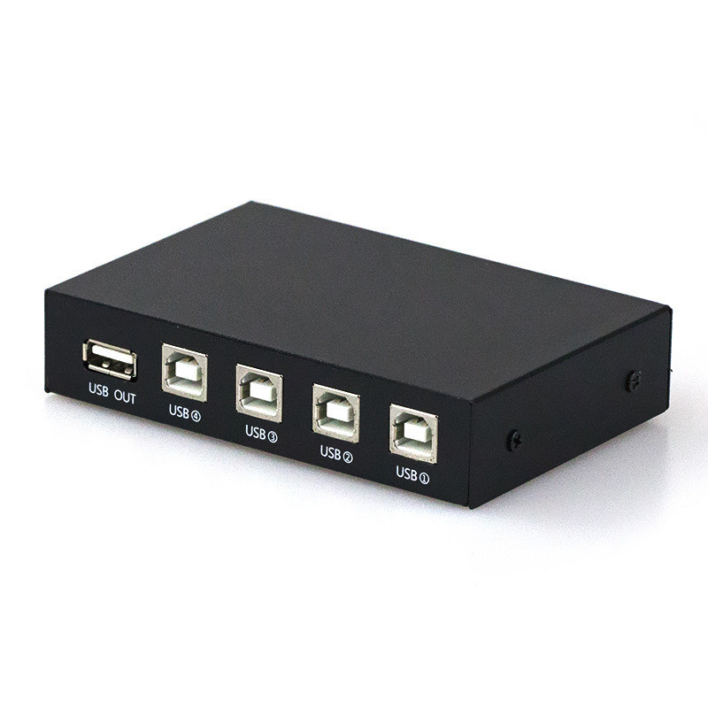 Адаптер - переключатель - свитч USB-B - USB2.0 для подключения принтера или сканера к четырем ноутбукам или - фото 5 - id-p209383988