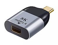 Адаптер - переходник USB3.1 Type-С - Mini DisplayPort 8K, mini, серебро