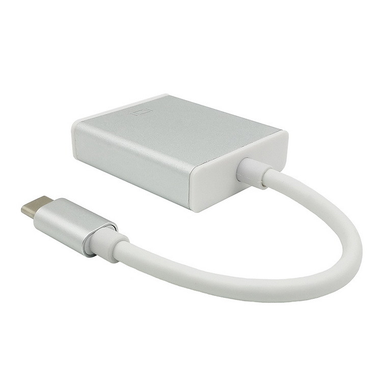 Адаптер - переходник USB3.1 Type-C - DVI, серебро - фото 2 - id-p209388933