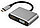 Адаптер - переходник USB3.1 Type-C - HDMI - VGA, серебро, фото 2