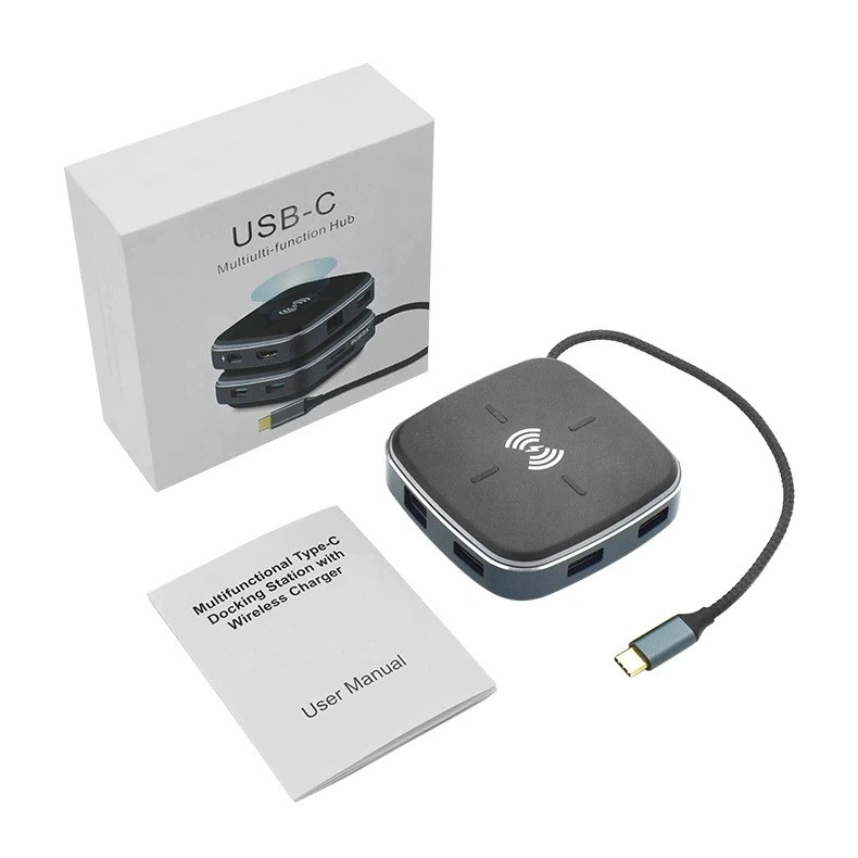 Адаптер - док-станция 9in1 USB3.1 Type-C на RJ45 (LAN) - HDMI 4K - 3x USB3.0 - USB3.1 Type-C - SD/TF - фото 6 - id-p209427564