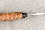 Охотничий нож «Коршун» из кованой стали Х12МФ, рукоять из бересты и черного граба. Подарок мужчине., фото 7