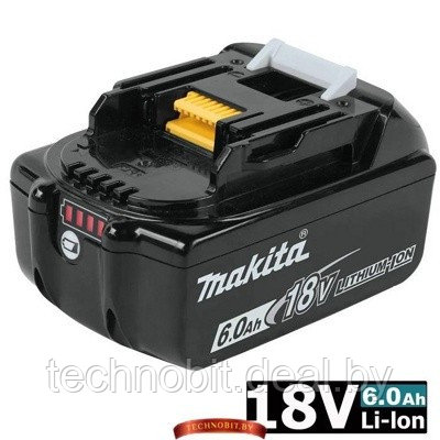 Аккумулятор Makita BL1860B (632F69-8) 18 V, 6.0 Ah Li-Ion, индикатор заряда - фото 1 - id-p166334250