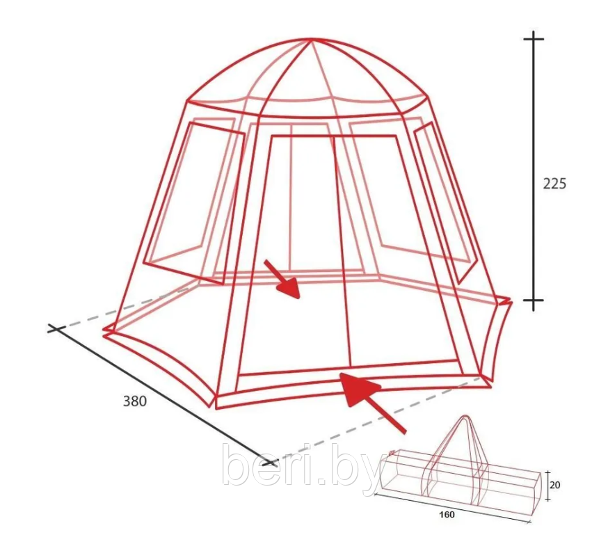 Шатер GOLDEN SHARK Shelter V2 AUTO, 6000 мм, палатка-шатер - фото 3 - id-p209441213