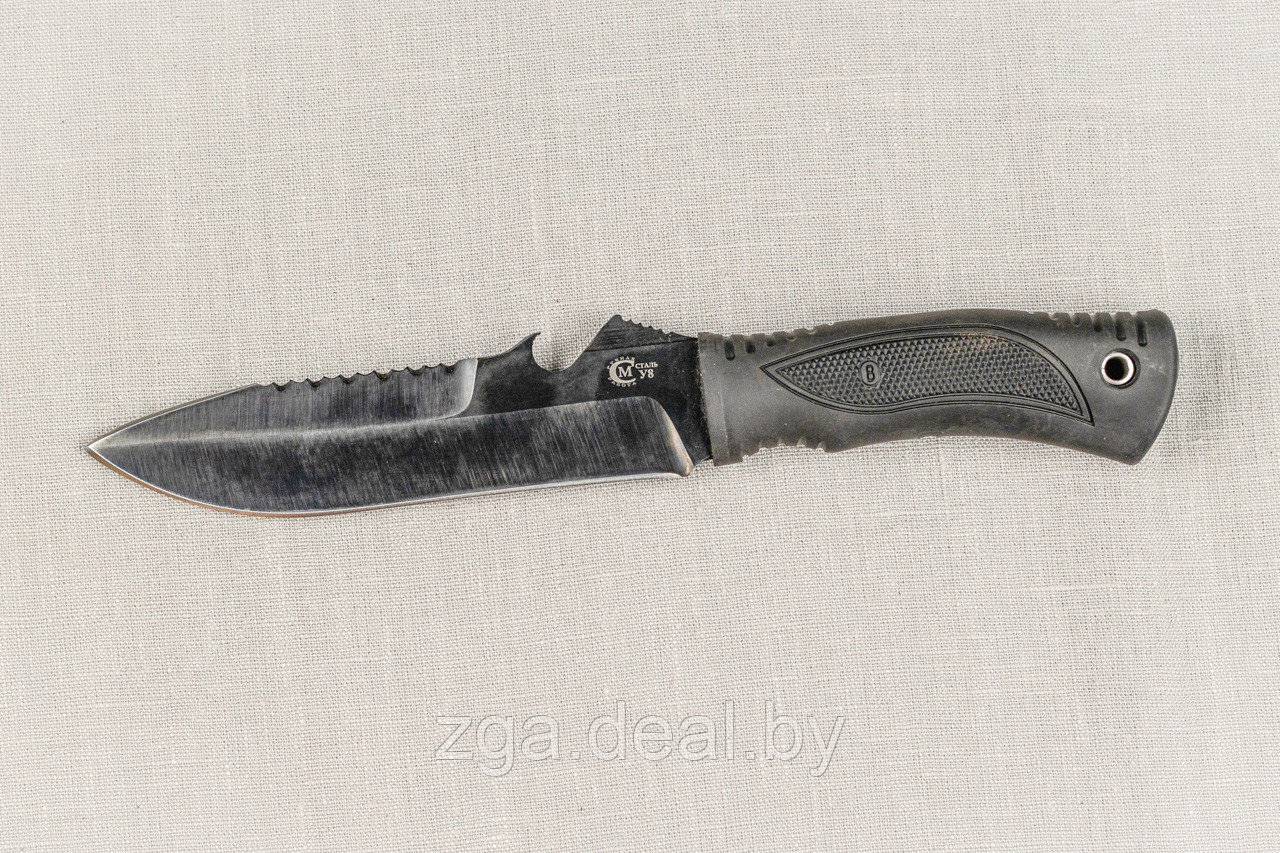 Тактический нож «Шторм» из стали У8 «Шторм», рукоять Elastron. Нож для выживания. - фото 3 - id-p199474998