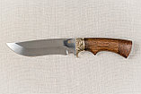 Охотничий нож «Лорд» из нержавеющей стали 95х18 , рукоять литье мельхиор, венге, фото 3