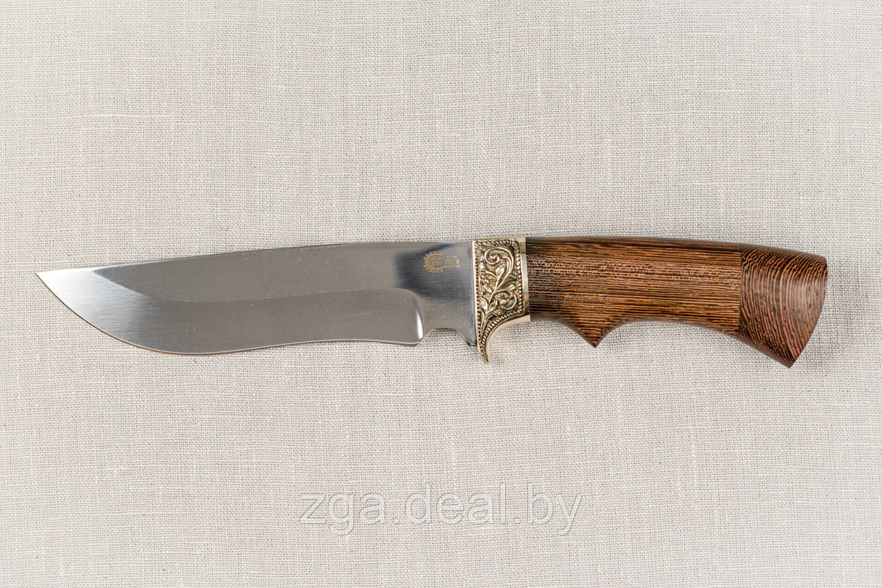 Охотничий нож «Лорд» из нержавеющей стали 95х18 , рукоять литье мельхиор, венге - фото 3 - id-p199475406